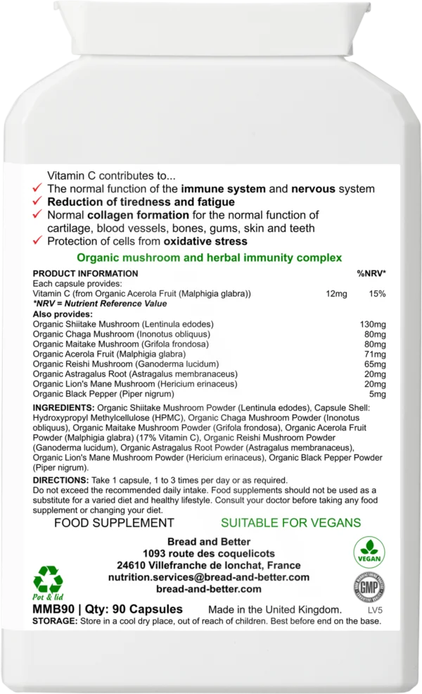 HarmonyMushroom Organics back