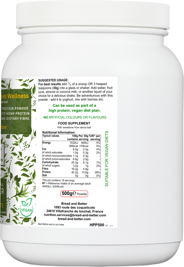 HerbaHemp Protein Wellness left