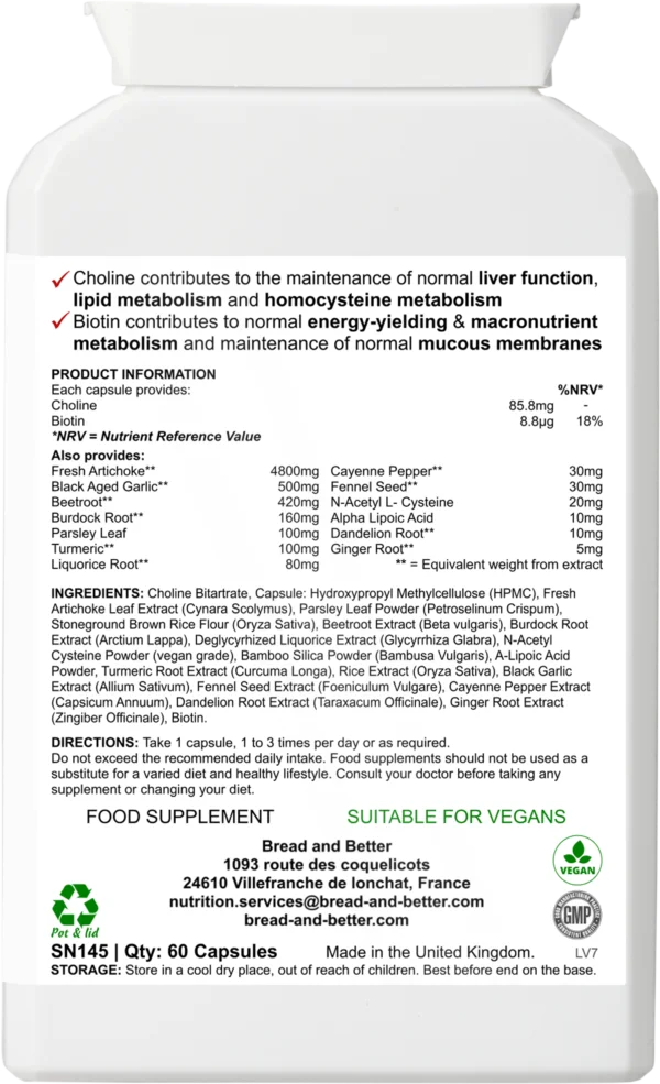 ArtiClean Liver Support back
